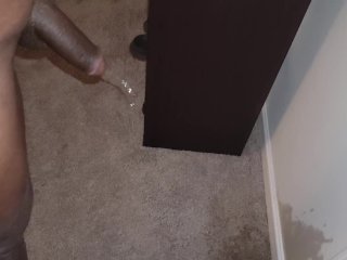 Piss on wall in corner