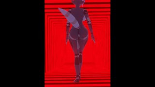 Rusky shows her butt with sexy walk