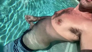 cum by the pool