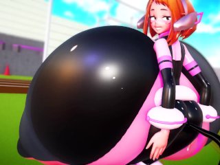 kink, solo female, breast expansion, my hero academia