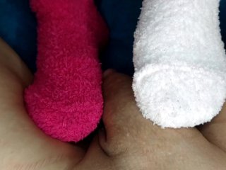 amateur, sockjob, fuzzy socks, fetish