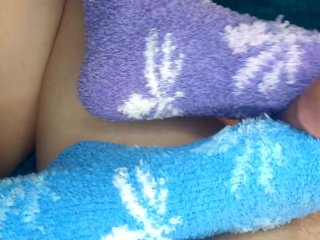 feet, amateur, sockjob, fuzzy socks