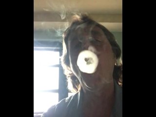 solo male, smoke, exclusive, vertical video