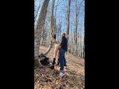 Come esibire moglie Italiana porca legata prima volta BDSM legata in pubblico lago scopata nel bosco