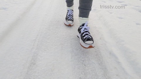 Besneeuwde loopbrug | Snow pad verpletteren | DEEL 1