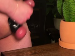 Stroking His Cock and Squeezing Balls Makes Him Bust _MilkingMrs