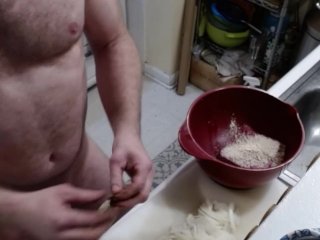 nude, kitchen, solo male, reality