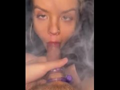 Smoking blowjob