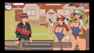 Spooky Milk Life [Taboo jogo hentai PornPlay] Ep.4 trio ao ar livre com as irmãs Mario