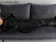 Preview 4 of Rubber Doll Taking a Nap in Latex Catsuit