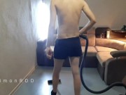 Preview 1 of Horny guy fucked a vacuum cleaner while cleaning the house
