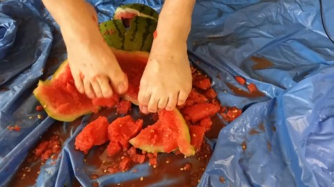 Feet Crush Watermelon ASMR