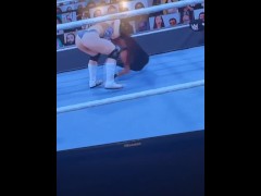Wrestler gets face full of ass