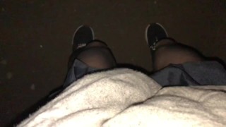 POV Video: I Feel Like Peeing Outside. A Japanese Girl In A Sexy Uniform Can't Hold Back And Pees. Outdoor Exposure.