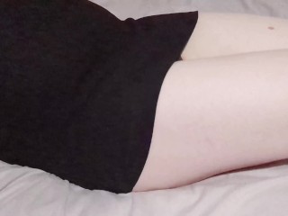 Sissy Touches herself in a Short little Dress and Thong