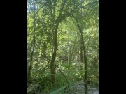 Preview 1 of bikini PEE in forest trying not to get caught!