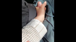 Teasing his cock while he's driving