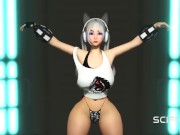 Preview 1 of Super hot gamer girl gets hard anal fuck with a sexy futanari in the sci-fi prison