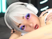 Preview 3 of Super hot gamer girl gets hard anal fuck with a sexy futanari in the sci-fi prison