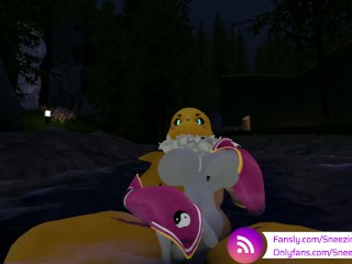 VR Pornstar Sneezing Pixels taking River Bath, Watch the Full Video on Fansly