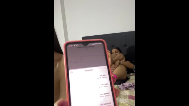 My girlfriend controls the vibrator that I have inside my pussy from her cell phone.