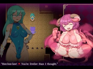 Mage Kanades Futanari Dungeon Quest [ Hentai Game ] Ep.1 Flying giant boobs invasion