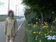Preview 4 of 【個人撮影】可愛い彼女が道路際のお花横で露出して興奮してお部屋でオナオナ♡Boobs exposed beside the flowers on the road♡