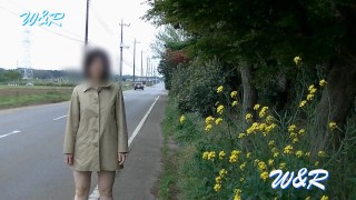 Boobs Exposed On The Roadside Alongside The Flowers