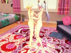 Lumine and Ayaka lesbian Sex