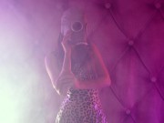 Preview 4 of Latex Rubber Girls with GasMask in the Smoke - hot ASMR free porn (Arya Grander + Mistress Priest)