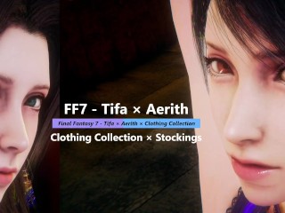 Final Fantasy 7-ティファ×エアリス×服コレクション×ストッキング - ライト版