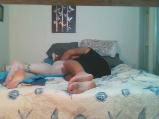 Look at guys thick ass booty while he penetrates my pussy with his hard cock