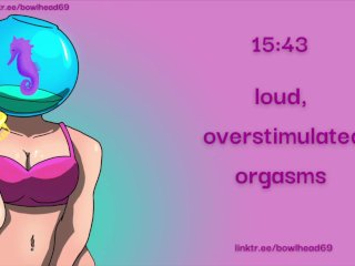 audio for men, moaning, solo female, clit overstimulation