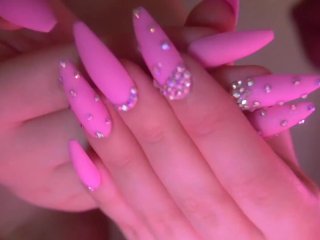 solo female, exclusive, long nails fetish, asmr