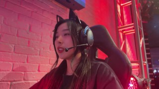 VLOG E-Girl In Cat Maid Cosplay Is Defeated By Asian Gamer Nerd And PWNED