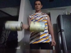 Entrenamiento con mancuernas!