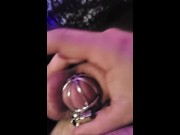 Preview 6 of Chastity! Soo FUCKING Horney!