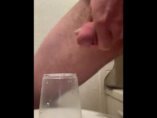 Cumshot in Hotel Bathroom