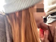 Preview 2 of Cum in mouth horny teen sucks dick and smokes weed