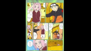 Naruto se folla a Hinata mientras sueña con un cómic porno