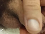 Preview 1 of morning stron pee and foreskin play. Extreme close up.