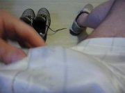 Preview 1 of Big cumshot on my nike tn after jogging !
