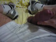 Preview 3 of I jerk off in my very hot and well fucked adidas sneakers !