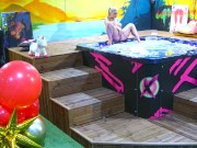 Preview 2 of Curvy Blonde Masturbates In A Hot Tub At Warehouse X