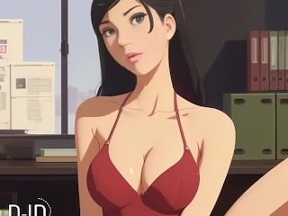 cartoon, big tits, solo female, anime