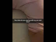 Preview 1 of Milf fucks Son's best friend Snapchat