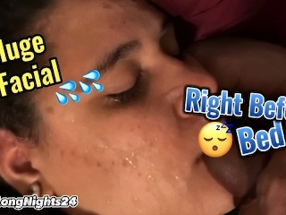 She was to Tired to Suck my Dick so I used her Lips and Gave her a Huge Facial!! [FULL Video on ONLY