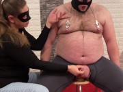 Preview 3 of Femdom handjob, cum feeding