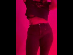 Tattooed curvy girl strip tease!!! 🥵 - Screenshot 1 of 16 - Curvy