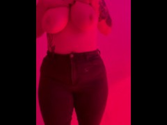 Tattooed curvy girl strip tease!!! 🥵 - Screenshot 6 of 16 - Curvy